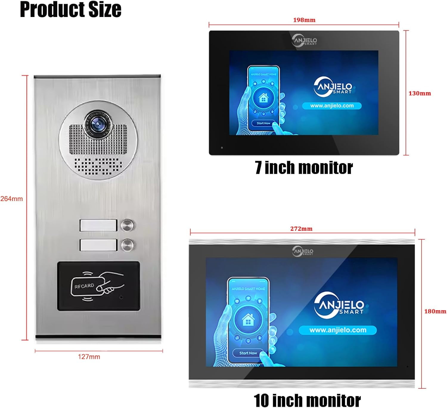 10 Units 10-inch TouchscreenSupports Motion Detection,Two-Way Audio,Tuya Smart