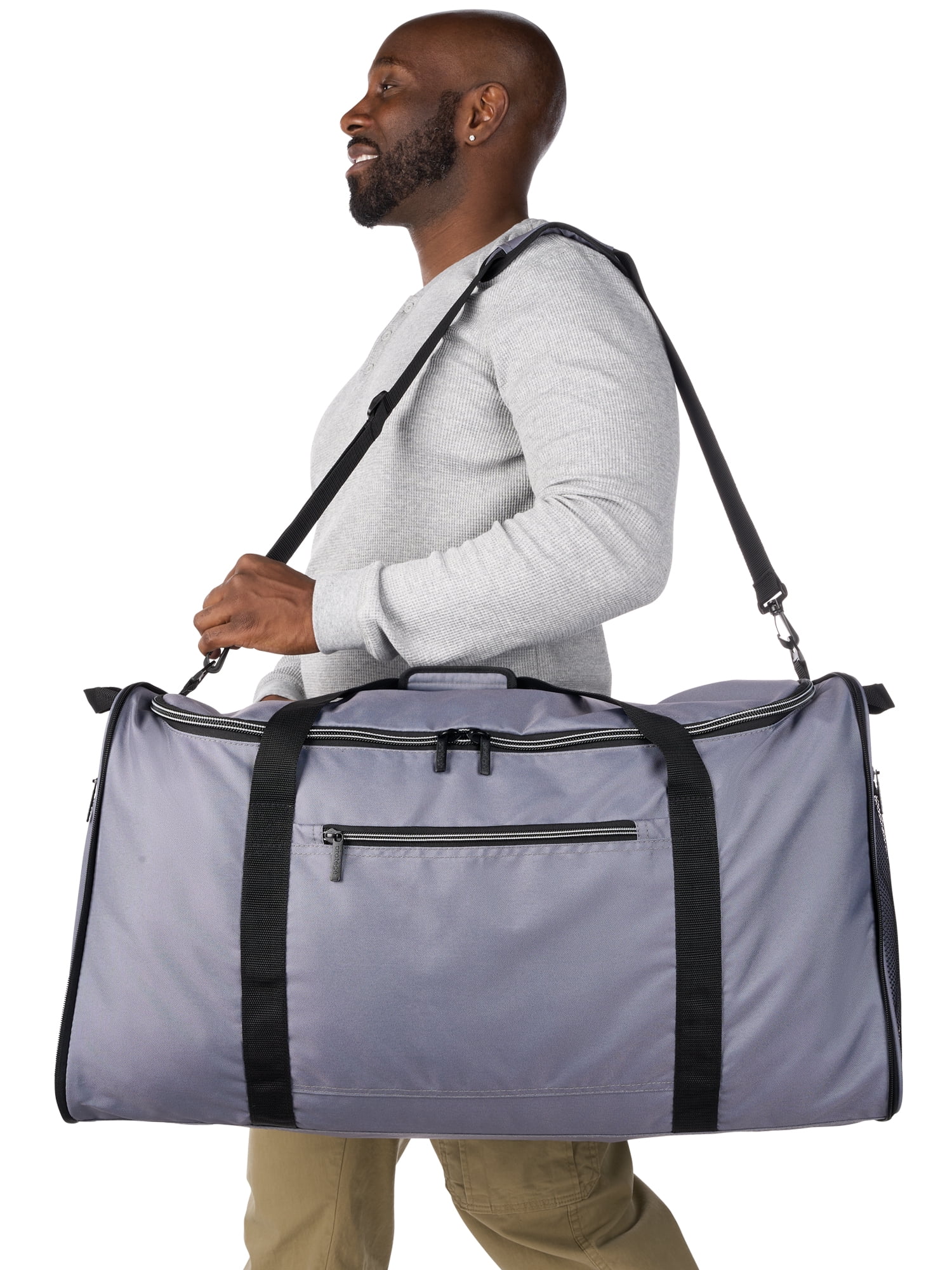 Protégé Navigation 28-inch Large Collapsible Duffe for Travel, Gray