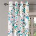 thumbnail image 3 of Ambesonne Floral Grommet Curtain, Flowering Tender Branches, 50"x63", Pale Pink Dark Seafoam, 3 of 5