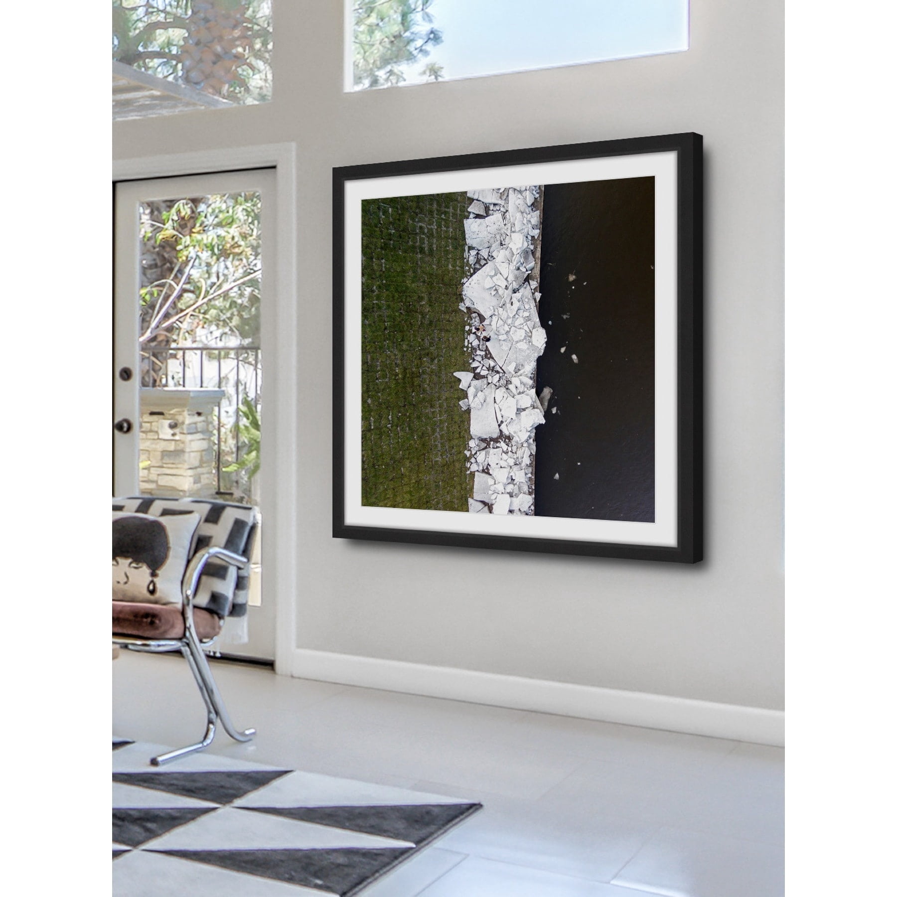 Marmont Hill "Chunky White Rocks" By Karolis Janulis Framed Painting Art Print, 18.0" x 1.5"