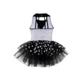 thumbnail image 4 of TiaoBug Kids Girls Sequins Ballet Dance Leotard Sleeveless Print Mesh Tutu Dress Ballerina Dacewear Black 10, 4 of 7