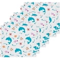 thumbnail image 3 of SKYSONIC Dolphin Cotton Washcloths Set of 4, Highly Absorbent Soft Fingertip Towel for Bathroom, Gym, Hotel and Spa, 12 x 12 Inch, 3 of 7