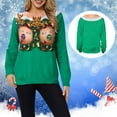 thumbnail image 2 of Sudadera Navideña de Cuello Redondo Para Hombres Y Mujeres, Camisetas Casuales Divertidas Con Estampado Navideño Para Parejas, Blusa de Manga Larga Odeerbi  ODB195747, 2 of 5