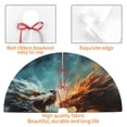 thumbnail image 4 of Yiaed White And Red Sketch Dragon Print Christmas Tree Skirt , Tree SkirtsTree Mat for Christmas Winter Holiday Indoor Decorations-48", 4 of 7