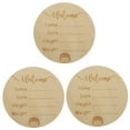 thumbnail image 4 of 3 Pieces Welcome Birth Wooden Sign Basswood Plywood Newborn, 4 of 8