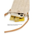 thumbnail image 4 of Gustave Women Straw Crossbody Shoulder Bag Small Cell Phone Purse Summer Beach Woven Rattan Bags Casual Mini Satchel Pouch "Dark Beige", 4 of 8
