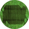 thumbnail image 1 of Ahgly Company Indoor Round Abstract Green Modern Area Rugs, 4' Round, 1 of 4