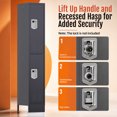 thumbnail image 4 of Sapital 2 Door Metal Locker, Heavy-Duty Storage Locker with Hook, Storage Cabinet for Home, Office, Gym, Workshop, Gray, 4 of 7