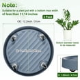 thumbnail image 3 of Uxcell 2-Pack Plant Stand with Invisible Wheels, 12 Inch OD Plastic Heavy Duty Rolling Plant Stand for Indoor [Gray], 3 of 7