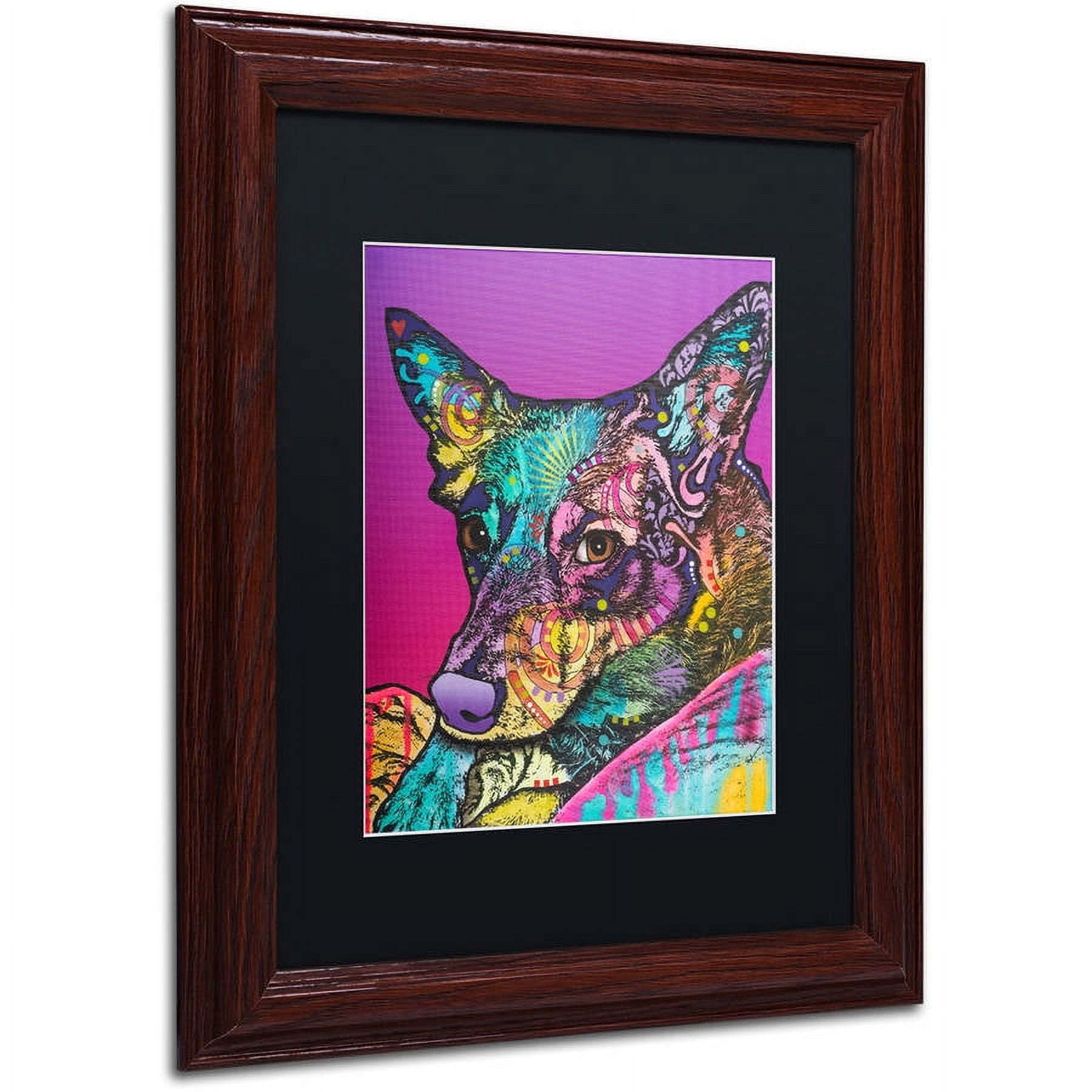 Trademark Fine Art "Zena-004" Canvas Art by Dean Russo, Black Matte, Wood Frame