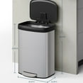 thumbnail image 2 of Garvee 15.85 Gallon Kitchen Garbage Can with Liner Rim & Soft Close Plastic Lid, Silver, 2 of 9