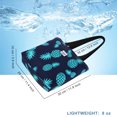 thumbnail image 4 of HAWEE Tote Bag with Zipper for Women Girls with Bottle Pockets Heavy Duty Casual Anti-water Cloth Shoulder Handbag PVC Padded, Pineapple Dark Blue, 4 of 7