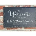 thumbnail image 2 of Beautifully Handcrafted and Customizable Slate Home Address Plaque (12”x8”, 12”x6”, 16"x10" or 18"x8") Improve the curb appeal of your property with this bespoke house sign., 2 of 7