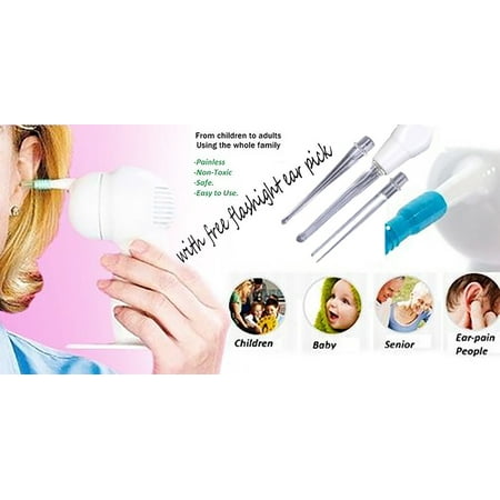 With Free Earwax Pick, Comes and Free Attachments Safe To Use Ear Wax Removing Vacuum