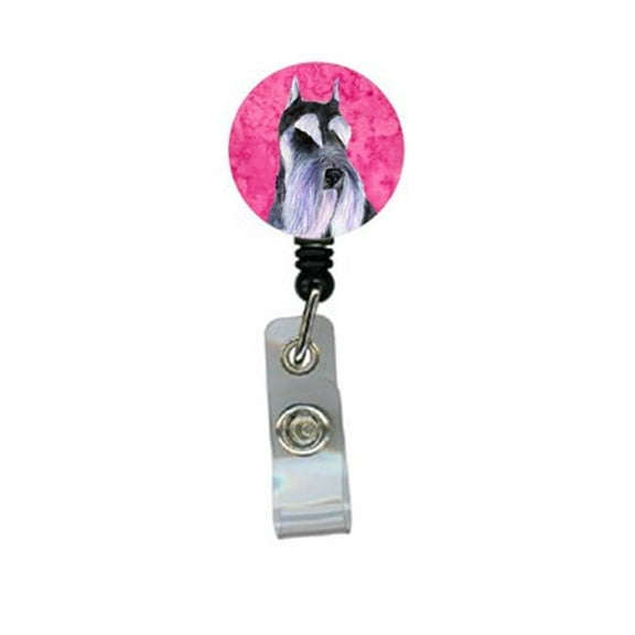 Schnauzer Retractable Badge Reel Or Id Holder With Clip