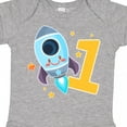 thumbnail image 4 of Inktastic Rocket Spaceship Happy First Birthday Boys or Girls Baby Bodysuit, 4 of 5