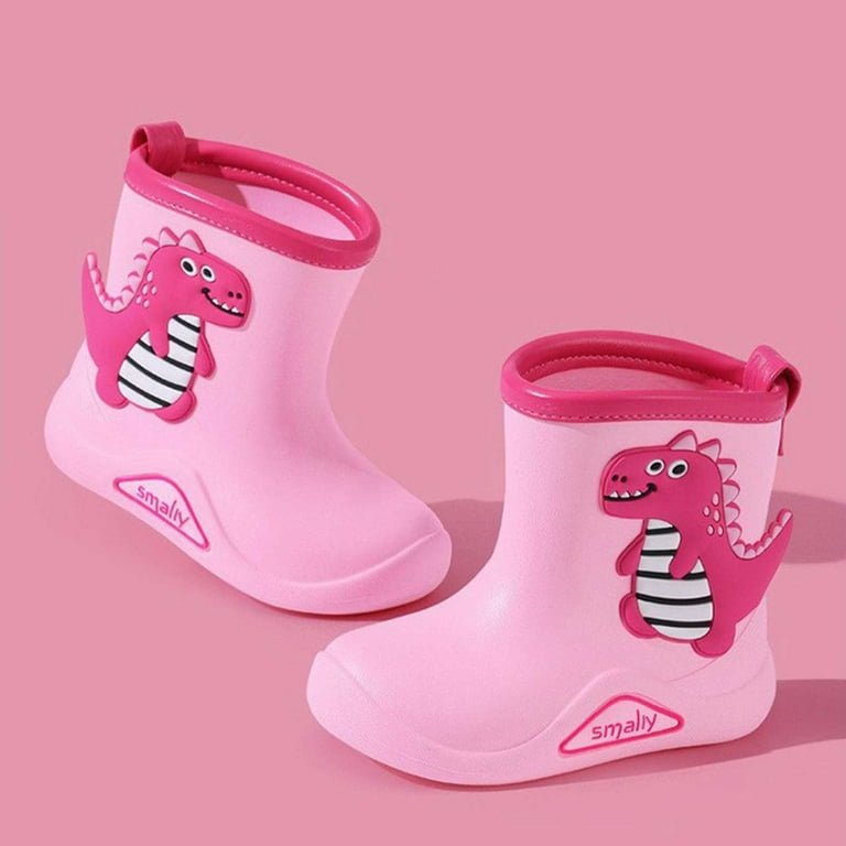 Yuncity Girls Boys Rain Boots Children Non-Slip Water Shoes