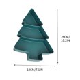 thumbnail image 2 of Christmas Tree Shaped Snack Serving Tray, 3 Compartments Multi-functional Plastic Xmas Tree Snack Plates, Dried Fruit Display Plates, Food Storage Container for Home Party Holiday Indoor, 2 of 4