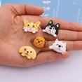 thumbnail image 3 of 100pcs Hand Painted Resin Kawaii Mini Cartoon Animal Dog Flatback Stone Figurine Scrapbook DIY Decor Home Accessories Crafts, 3 of 6