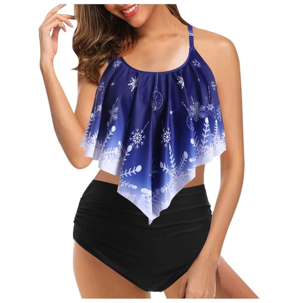 Traje de baño de dos piezas con estampado de bikini cómodo y elegante para mujer Conjunto de ropa de playa OAVQHLG3B Store lin121212