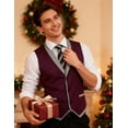 thumbnail image 4 of COOFANDY Mens Christmas Suit Vest Men's V-Neck Sleeveless Slim Fit Formal Jacket Suit Vest Business Dress Vests Casual Wedding Waistcoat, 4 of 10