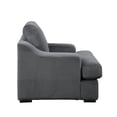 thumbnail image 4 of Fino 38 Inch Accent Chair, Gray Microfiber, Espresso Brown Solid Wood Legs, 4 of 6