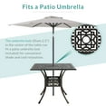 thumbnail image 5 of MEETWARM 5-Piece Outdoor Patio Dining Set, All-Weather Cast Aluminum Patio Conversation Set for Backyard Garden Deck with 4 Cushions Swivel Rocker Chairs and 35.4" Square Table, Chili Red, 5 of 7
