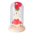 thumbnail image 2 of Adorno De Oso Rosa Led Con Cubierta De Vidrio, Adornos De Flores Inmortales De Simulación Para Regalo De Cumpleaños Del Día De San Valentín Moyic HA027175-01, 2 of 6