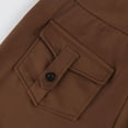 thumbnail image 6 of Autumn solid color space side pockets elastic buttons versatile multi-pocket straight wide-leg pants, 6 of 8