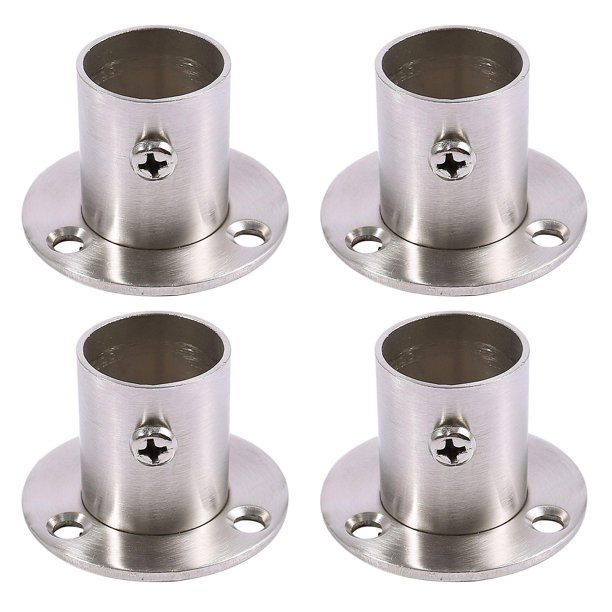 4x armario armario 22mm de diámetro tubo colgante riel soporte de extremo de varilla