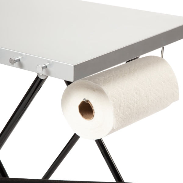 Cuisinart Fold n Go Prep Table, Portable Folding Table and Grill Stand with Tool hooks, Trash Bag Holder, Paper Towel Rack, 24 x 20 Steel Food Prep Station Perfect for BBQs, Tailgates and Camping