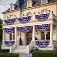 thumbnail image 4 of 250 year anniversary Birthday Bunting Flag, Patriotic USA Anniversary Fan Banner 1776-2026, 2x4 FT, Navy Blue Red White, with Brass Grommets 2 Pack, 4 of 8