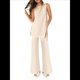 thumbnail image 2 of Conjunto de Dos Piezas para Mujer, Verano 2025, Camiseta Holgada Informal con Pantalones Anchos, Chándal A Juego. Crema L, 2 of 7