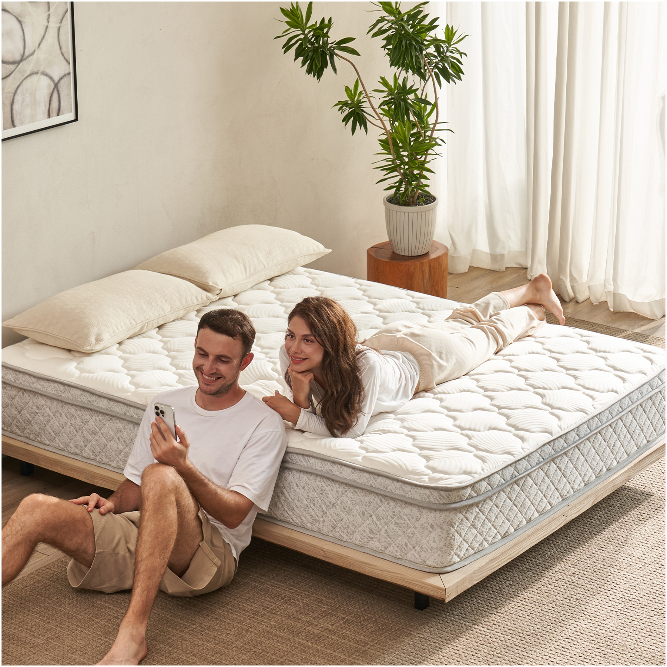 JERFIT 12 Inch Twin Hybrid Mattress in a Box, Medium Firm Feel with Gel Memory Foam Pocket Coils for Cooling Support, Motion Isolation, Edge Support, CertiPUR-US OEKO-TEX Certified, Grey