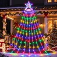 thumbnail image 4 of Scidweet Christmas lights, 350 LED Christmas Twinkle String Lights with 8 Modes Waterfall Effect for Indoor Outdoor Yard Holiday Xmas Christmas Decor, Multicolor, 4 of 13