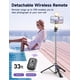 thumbnail image 4 of Trípode selfie Stick de 53 pulgadas con luz, palo selfie extensible con control remoto, trípode portátil para teléfono celular con clip para teléfono todo en 1, trípode de cámara liviano compatible co, 4 of 5