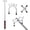 Silver, variant on Yajisi Retractable Billiards Cue Stick Bridge Pool Cue Snooker Pool Bridge Stick with 3 Removable Brass Bridge Heads - Gold
