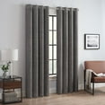 thumbnail image 5 of Eclipse Branson Magnitech 100% Blackout Curtain, Grommet Window Curtain Panel, Seamless Magnetic Closure, 84 in x 50 in wide, (1 Panel), Black, 5 of 13