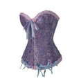thumbnail image 3 of OKSALE Womens Corset Top Floral Renaissance Tops Medieval Bustiers Lace Up Boned Overbust Corset Bustier Off the Shoulder Tops, 3 of 7