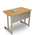 thumbnail image 1 of OFM 55139-MPL Modular Computer-Privacy Table 24 x 36 Inches - Maple and Silver, 1 of 1