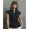 thumbnail image 3 of Kustom Kit Ladies Continental Blouse Mandarin Collar Cap Sleeve, 3 of 4