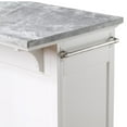 Steve Silver Zermatt White Kitchen Island with Marble Top and Storage ...