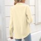 thumbnail image 4 of Fiudx Liquidación de Ahorros de Verano Moda Mujer Casual Botón Sólido Blusa Manga Larga Camiseta Verano Tops, 4 of 7