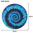 thumbnail image 6 of Blue Tie Dye Mandala Pattern Round Tablecloth 60"x60",Wrinkle Wipeable Table Cloth for Kitchen Dining Room Picnic Patio Party, 6 of 6