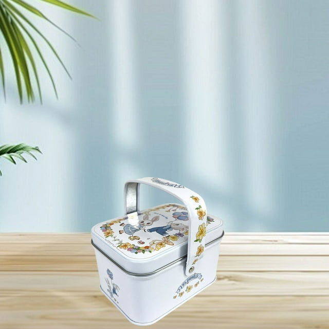 Boîte à Biscuits Décorative à Main avec Couvercles, Boîte d'Emballage de Biscuits Vintage, Récipient à Bonbons Vide Rétro avec Poignée pour Mariage, Pâques, Noël, Occasion Spéciale, Décorations de Vacances