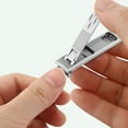 thumbnail image 4 of Rupoun Double Ended Nail Clippers Ultra Thin Portable Foldable Stainless Steel Curved Slanted Fingernail Trimmer Tool with Protective Cover for Thick Nails Care (3.54 inches / 9.0 cm), 4 of 9