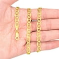 thumbnail image 4 of Nuragold 14k Real Yellow Gold Solid Mariner 6mm Chain Anchor Link Necklace (18"-26") Italian Jewelry for Men, 4 of 6