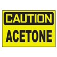 thumbnail image 1 of Caution Acetone metal aluminium Sign Decal Sign Size: 8 x 12 inch, 1 of 4