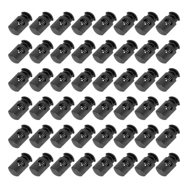 300Pcs Single Hole Spring Cord Locks, Heavy Duty Nylon Rope Buckle for Luggage Clothing Backpack, with Spring Load Design for Drawstrings Outdoor Gear