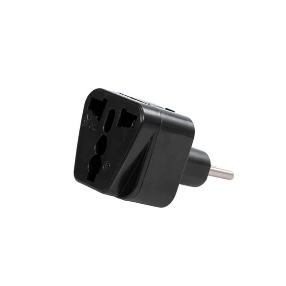 3-pin Italy Conversion Universal UK///AU to Italy Milan Chile Vatican Italian Travel Converter Black
